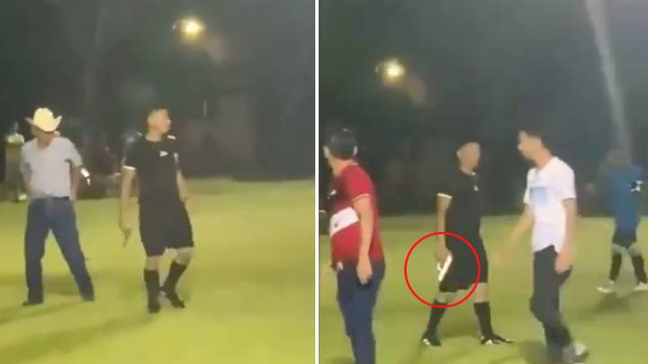 The Shocking Moment Referee Pulls Out Gun After Controversial Penalty Call