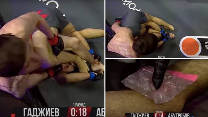 The Incredible Moment MMA Fighter 'Submits Himself' After Kneebar Fail