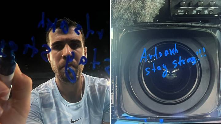 Russian tennis player accused of writing 'hateful' message on Australian Open camera lens