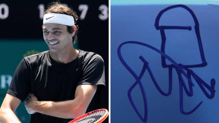 Australian Open star's bizarre X-rated signature raises eyebrows