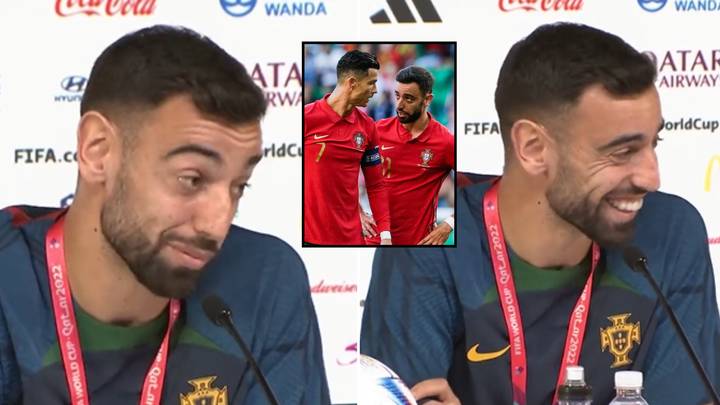 Bruno Fernandes told NOT to give his answer in English when asked about Cristiano Ronaldo