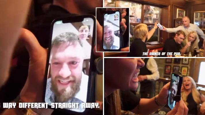Paddy Pimblett gets surprise video call from Conor McGregor during visit to Irishman’s pub