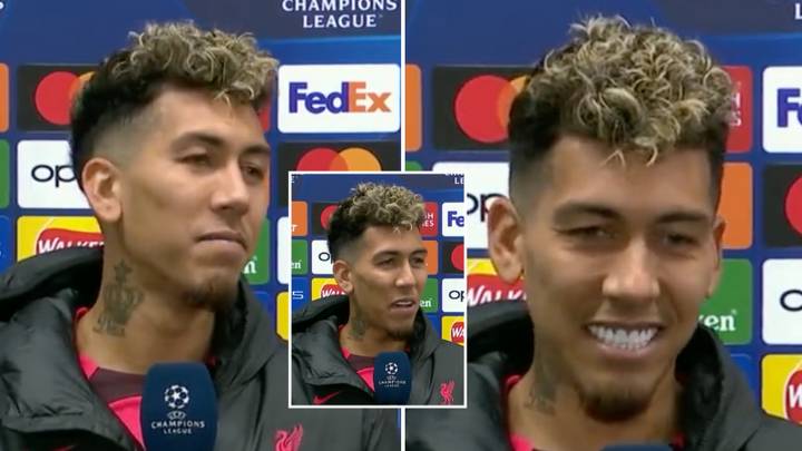 Fans heard Roberto Firmino speak English for the first time in an interview after Rangers game