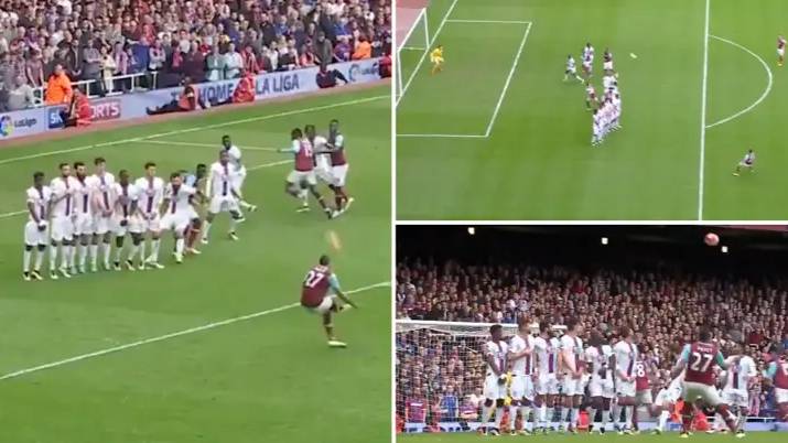 Footage shows every angle of Dimitri Payet's 'physics-defying' free-kick against Crystal Palace
