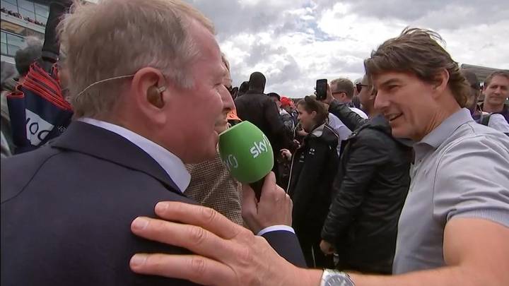 Tom Cruise Makes Quick Escape From F1 Grid Interview With Martin Brundle
