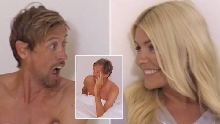Peter Crouch had a hilarious reaction after waking up next to Holly Willoughby