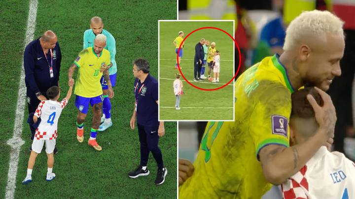 Ivan Perisic's son ran over to console emotional Neymar after Brazil were knocked out of World Cup