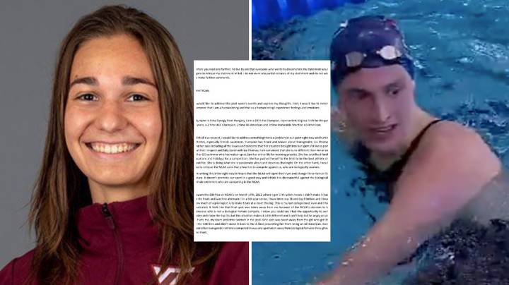 Virginia Tech Swimmer Reka Gyorgy Writes To NCAA And Claims Transgender Champion Lia Thomas Took Her Spot
