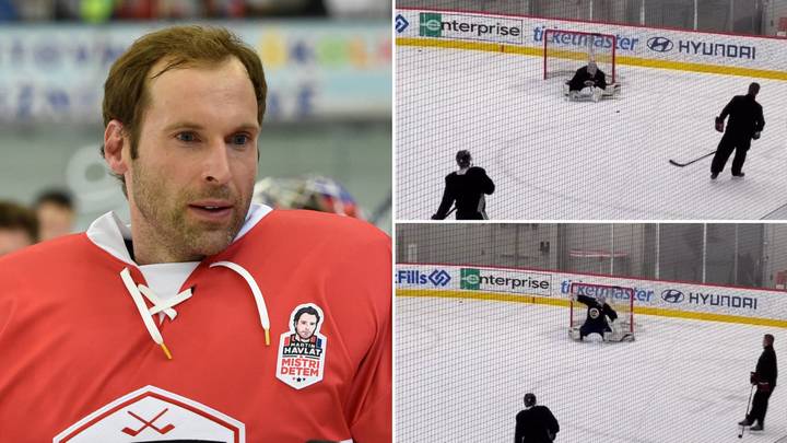 Petr Cech fulfilled a 'childhood dream' by putting in sensational performance against NHL stars
