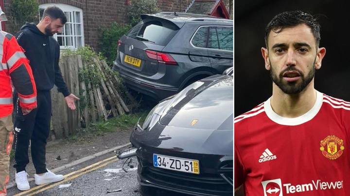 Manchester United Star Bruno Fernandes Involved In Car Crash