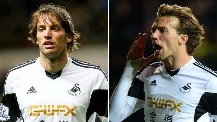 Premier League cult hero Michu looks unrecognisable compared with his look from his legendary Swansea City season