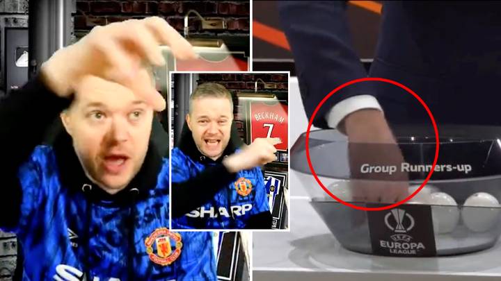 Man Utd fan Mark Goldbridge calls out 'absolute joke' Europa League draw on livestream