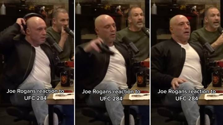 Footage emerges of Joe Rogan watching Makhachev vs. Volkanovski, his reaction says it all