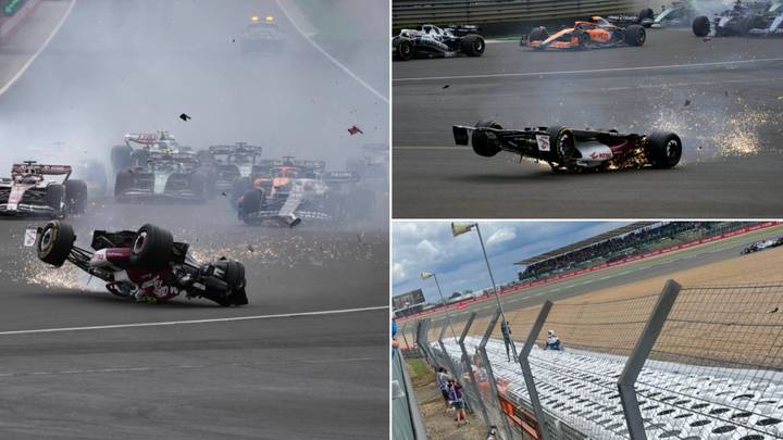 Zhou Guanyu In Horror Crash At British Grand Prix As Car Flipped On Chaotic Opening Lap