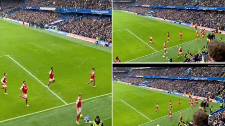 Ben White kicking a ball at Martin Odegaard’s head during goal celebration has gone viral