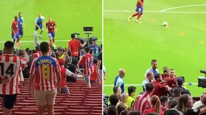 Shocking footage shows Atletico Madrid defender Mario Hermoso trying to fight fans after 2-0 loss to Villarreal