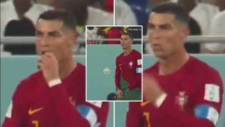 Cristiano Ronaldo baffles fans after storing item in shorts before eating it in Portugal win over Ghana