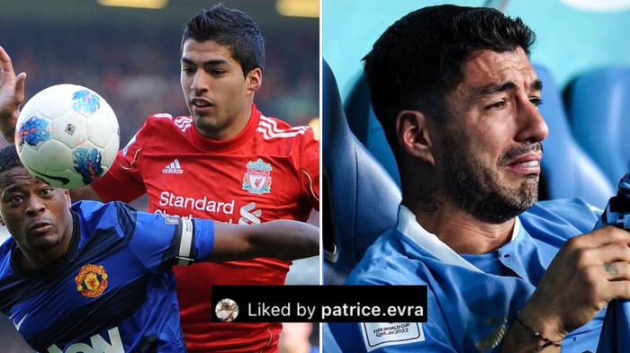 Patrice Evra trolls Luis Suarez by liking picture of the Uruguayan crying following World Cup exit