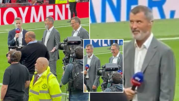 Roy Keane rolls his eyes while being serenaded by 'Roy Keane is magic' song, he loved it really