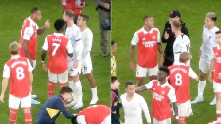 New post-match footage of Gabriel and Jordan Henderson emerges from Arsenal's win over Liverpool