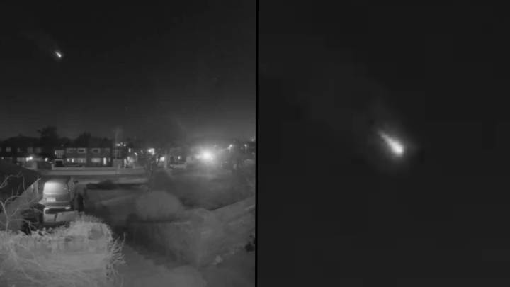 Massive ‘multi-coloured’ meteor spotted shooting over UK homes