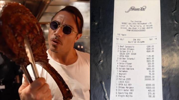 Salt B Salt Bae shares £141,000 bill from his restaurant leaving people ...