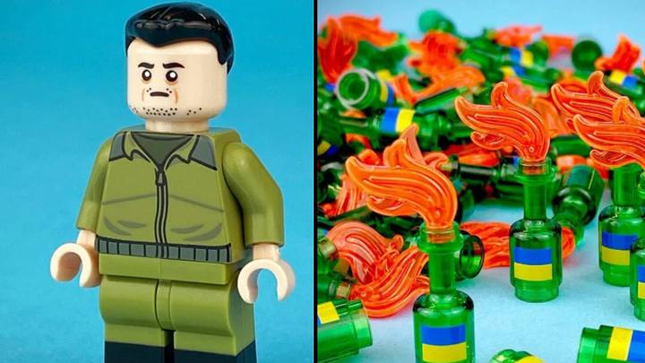 Custom-Made Zelenskyy And Molotov Cocktail LEGO Help Raise Money For Ukraine