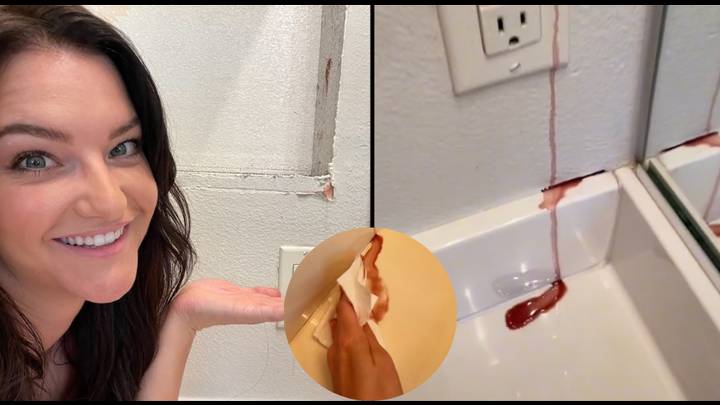 Woman finally realises why her bathroom walls were bleeding