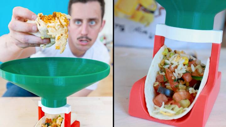 Man Invents The ‘Burrito Bumper’ That Collects All The Dropped Food And Places It Into A New Burrito
