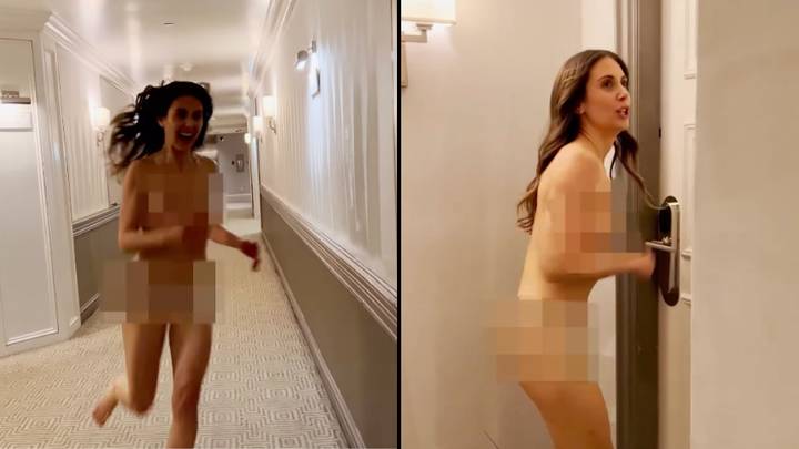 Alison Brie runs through hotel completely naked to shock husband Dave ...