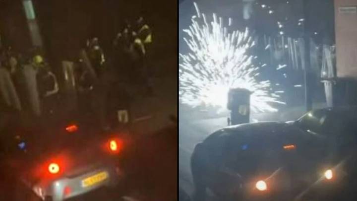 Fireworks thrown at police and pedestrians during Bonfire Night