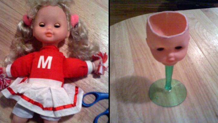 People Horrified By This 23-Step Guide Of Turning A Doll Into A Wine Glass