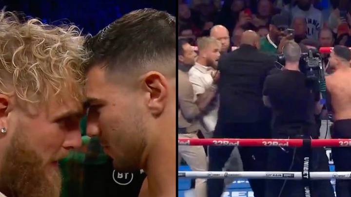 Tommy Fury and Jake Paul forced apart after meeting for first time