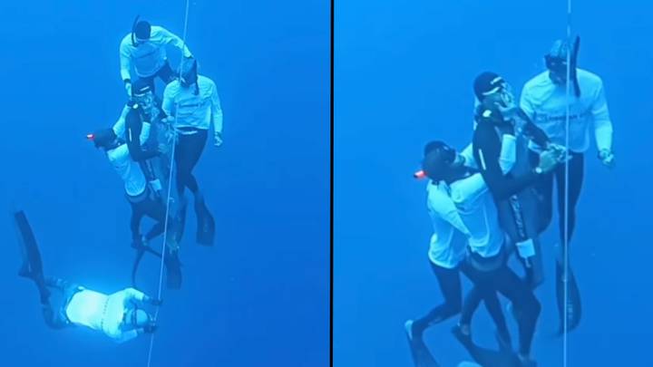 Diver heroically saved after suffering blackout 410ft below surface