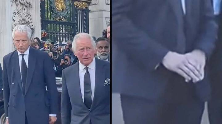 Confusion as The King's bodyguards’ hands appear to be fake