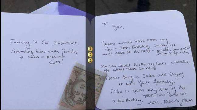 Woman Stunned After Receiving Card With £10 Inside From Grieving Stranger