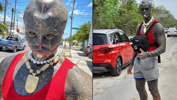 Man Transforming Into Black Alien Gets 'Shouted At' And People 'Run Away' From Him