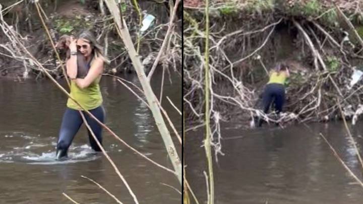 Woman wades 60 miles through river to track down missing dog with AirTag