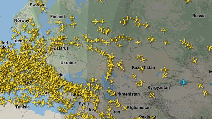 Ukraine's Skies Empty As Airlines Divert Flights Away From Conflict