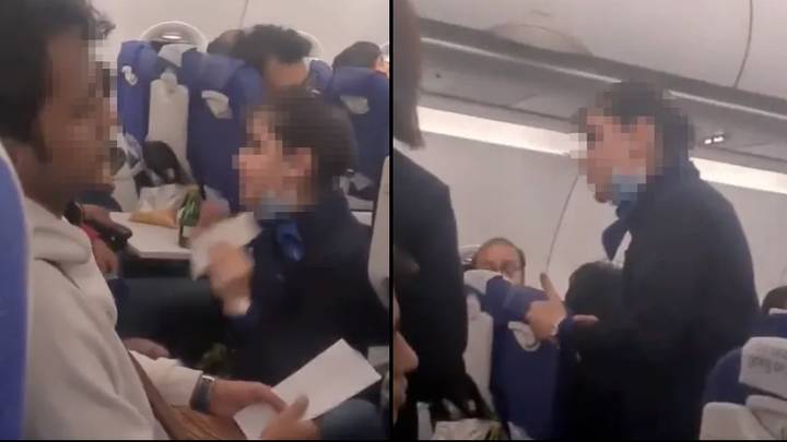 Cabin crew member tells passenger she's 'not his servant' after being told to shut up