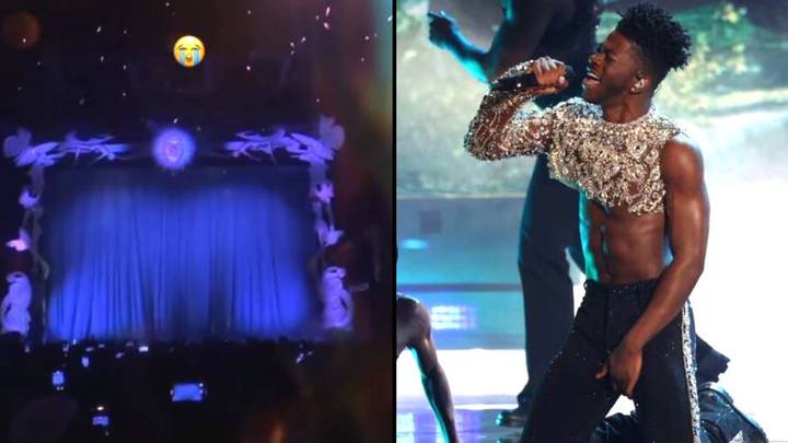 Lil Nas X pauses his show to 'take a mean s**t'