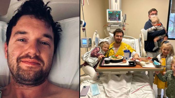Dad who severed artery in his neck after turning head ‘too quickly’ is lucky to be alive