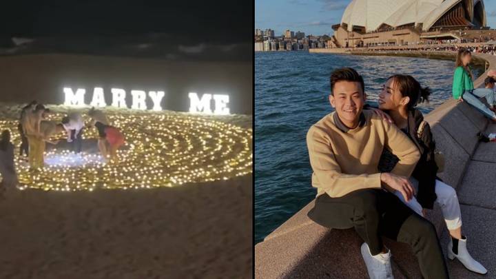 Man’s beach proposal goes horribly wrong as he loses ring in sand