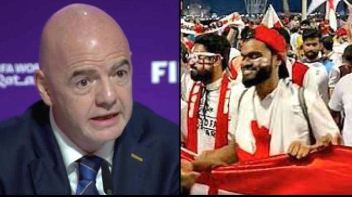 FIFA president Gianni Infantino says people who claim there are 'paid fake fans' in Qatar are 'racist'