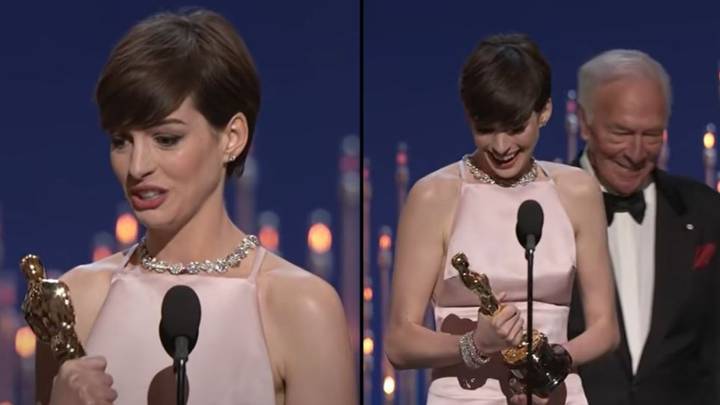 Anne Hathaway completely faked her speech after winning an Oscar