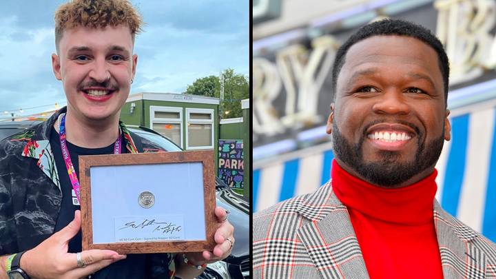 LAD Gets 50 Cent Coin Signed By Rapper 50 Cent