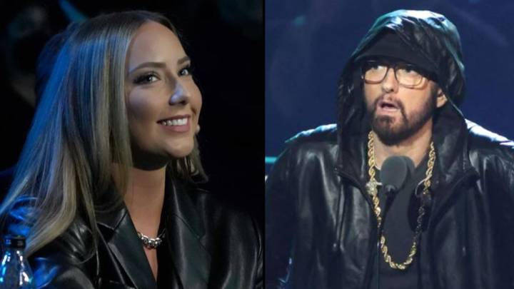 Eminem’s daughter Hailie was terrified she had snot on her face during dad’s award induction speech