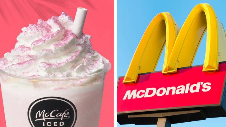 McDonald's just released a Strawberries & Cream Frappé and Iced Latte ahead of summer