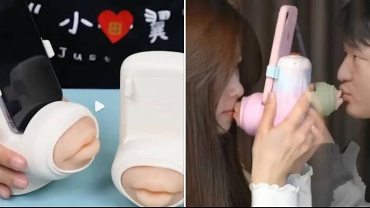 Couples in long-distance relationships can now kiss over the internet using bizarre device