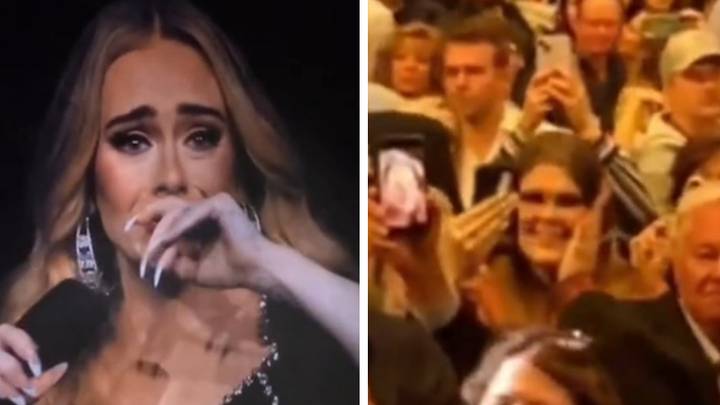 Adele left sobbing after man in audience appears to hold up photo of his late wife